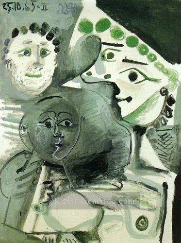 Mann Mutter und Kind II 1965 Kubismus Pablo Picasso Ölgemälde